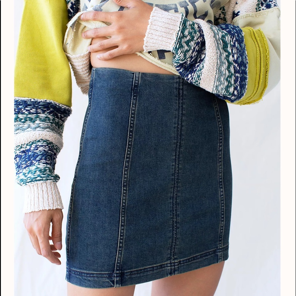 Free People Modern Femme Denim Mini